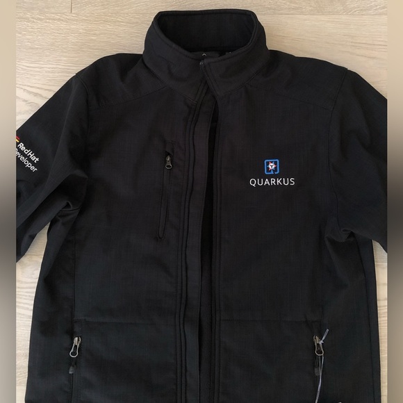 Eddie Bauer Men’s Red Hat Shaded Crosshatch Soft Shell Black Jacket - Picture 10 of 16